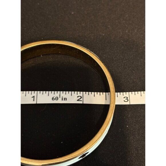 Kate Spade New York Six Of Spades Cream & Gold Bangle Bracelet - Picture 7 of 8